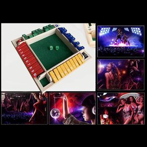 Juego de caja de cierre de 4 lados, número de tablero de madera, juguete de dados para beber, fiesta KTV | Juguetes y pasatiempos | Juegos de mesa y juegos tradicionales - Product Image 2