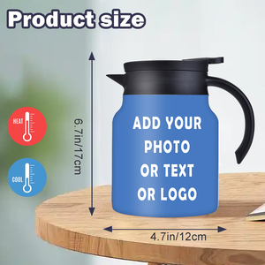 <span class=keywords><strong>Carafe</strong></span> à café et thé <span class=keywords><strong>isotherme</strong></span> de voyage en acier inoxydable 304 de haute qualité, personnalisée, pour usage festif - Product Image 2