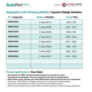 ที่อุดบ่อสำหรับ Mercedes A Class W177 - Product Image 2