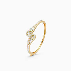 Anillo de Compromiso de Oro Amarillo para Mujer, Corte Brillante, Estilo Clásico, Chapado en Oro de 14K con Diamante de Laboratorio - Product Image 1