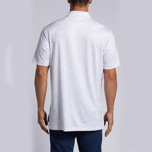 Décontracté Solide Noir Golf Hommes pour T-shirts Anti-Rides Tricoté Polyester/Coton Brodé Logo Personnalisé - Product Image 5