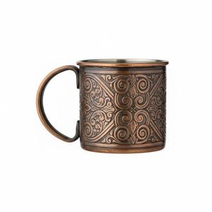 Juego de 4 Tazas Moscow Mule de Cobre Puro Hechas a Mano con Acabado Martillado, Aptas para Alimentos, Juego de Regalo Ideal para Cerveza y Cócteles - Product Image 2