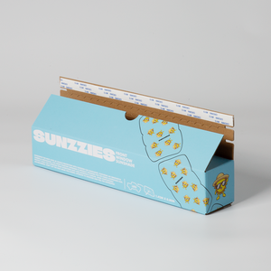 Boîte-cadeau bleue ondulée faite à la main avec fermeture à glissière impression 4C doublure en éponge pour <span class=keywords><strong>l</strong></span>'emballage de crème pour le visage de cosmétiques pour les petites entreprises - Product Image 3