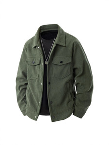 High Quality Casual Men's <b>Corduroy</b> Workwear Vintage <b>Jacket</b> Retro Loose Fit Lapel Collar Autumn Casual Coat Haus Industries - Product Image 2