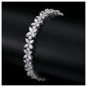 Quality Assured 925 Sterling Silver Moissanite <b>Bracelet</b> with Butterfly Tennis Diamond <b>Bracelet</b> Foe Sale By Exporters - Product Image 3