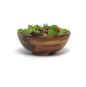 ชามไม้นำกลับมาใช้ซ้ำได้ชามไม้อะคาเซียธรรมชาติสำหรับสลัดผลไม้ชามผสมสลัดผักตกแต่งในครัว - Product Image 1