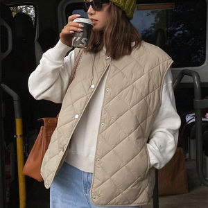 Latest Design Custom Fall Winter <b>Women</b> Windproof Casual Puffer <b>Sleeveless</b> <b>Jacket</b> Black Color New Puffer Vest - Product Image 5