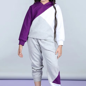 Vêtements de survêtement pour enfants personnalisés, sweat-shirt à capuche vierge pour garçons et filles, ensemble de jogging, survêtements pour enfants, costume pour filles avec blocs de couleurs - Product Image 4