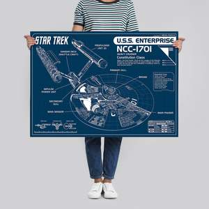 Póster de Estilo Moderno con el Plano del NCC-1701 de Star Trek para Decoración de Pared - Product Image 2