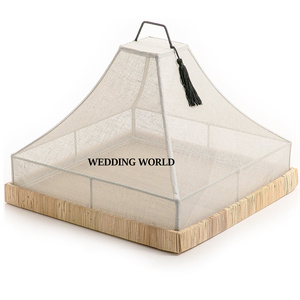 Plateau à chocolat en bois carré fait à la main Articles de mariage design Vente à chaud Nouvelle table de luxe décorée en gros - Product Image 4