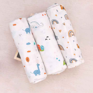 Warm Knitted Fleece Baby Swaddle <b>Blanket</b> with Animal Print Soft Winter Wrap for <b>Newborns</b> Made in India Available in Bulk - Product Image 2