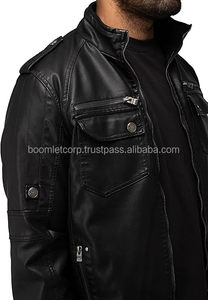 High Quality Unisex Winter Motorbike Genuine Leather Jacket <b>Waterproof</b> Breathable Plus Size OEM Service From Boomletcorp - Product Image 3