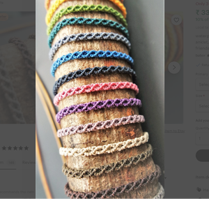 Friendship <b>Bracelet</b> or Anklet Chevron - Colorful - <b>String</b> - Trendy - *CUSTOMIZABLE* - Product Image 2