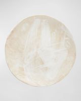 Plateau rond en pierre de travertin beige, plateau de service, aspect marbre naturel, plateau décoratif, plateau à fromage, vaisselle de luxe