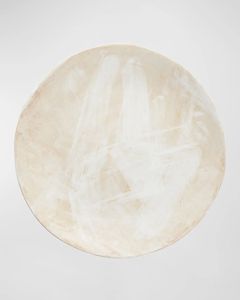 Plateau rond en pierre de travertin beige, plateau de service, aspect marbre naturel, plateau décoratif, plateau à fromage, vaisselle de luxe - Product Image 3