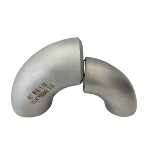 Raccordo per Tubi in Acciaio Inossidabile <span class=keywords><strong>SS</strong></span> 304 316 316L, Gomito a 90 <span class=keywords><strong>Gradi</strong></span> Fuso BSPT DIN - Product Image 1