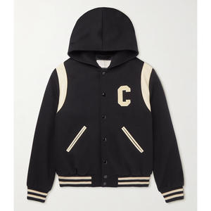 แจ็กเก็ตผ้าฝ้ายระบายอากาศได้ดีมีปกตั้งโลโก้ด้านหน้ามีตัวอักษร - Product Image 1