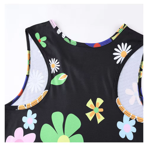 New Sublimation Printed Sleeveless <b>Tank</b> <b>Tops</b> for <b>Women</b> Fitness Sports Workout Bodybuilding Gym Yoga Clothing <b>Knitted</b> Fabric - Product Image 4