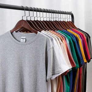 T-shirt pour homme à manches courtes, col rond, coupe classique, imprimé, tricoté, anti-rétrécissement, de haute qualité, 190g - Product Image 1