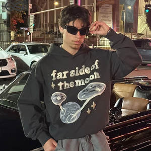 Sudaderas con capucha en relieve 3D de 450gsm para hombre, Jersey grueso de gran tamaño personalizado de alta calidad, estampado de espuma en relieve - Product Image 4