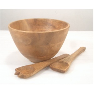 Bronze Wooden Serving Bowl With <b>Lid</b> Perfect for Food Serving Kitchen <b>Decor</b> - Product Image 4