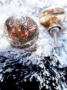 Bouton de porte en laiton cuivré finition antique solide poignée ronde décorative pour portes d'entrée armoires armoire meubles utilisation - Product Image 2