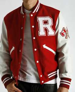 Veste universitaire personnalisable à col montant pour homme adulte, disponible en différentes tailles et couleurs en vente - Product Image 1