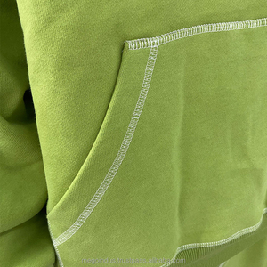 Pull en coton de haute qualité pour hommes Sweat à capuche décontracté avec poches coutures contrastées Impression de logo personnalisé pour l'automne - Product Image 6