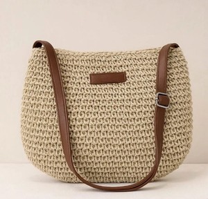 Boho Woven <b>Straw</b> Shoulder <b>Bag</b>: <b>Large</b> <b>Beach</b> Crossbody Tote - Product Image 1