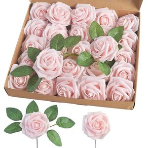 Têtes de roses artificielles en soie emballées en boîte pour bouquet de mariage, décoration intérieure, arrangement floral DIY, vente en gros - Product Image 1