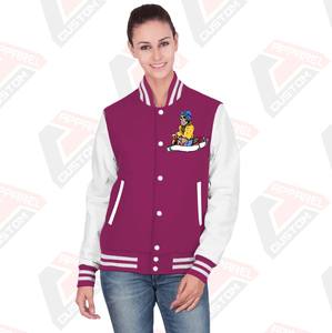 Venta caliente de las mujeres Casual Street Wear Varsity Jacket Nueva moda de impresión personalizada chaqueta transpirable para las mujeres - Product Image 1