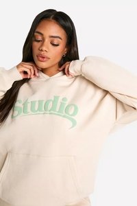 Conjunto de chándales de jersey con capucha y apliques de gran tamaño para mujer personalizado de alta calidad para mujer, chándales informales hechos a medida - Product Image 3