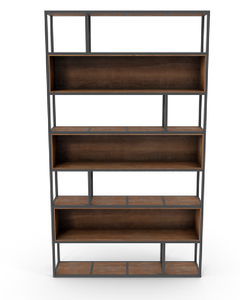 Support de rangement en métal réglable à 4 couches Capacité de 100kg/couche Étagères peintes pour usage en magasin Composé de bois - Product Image 2