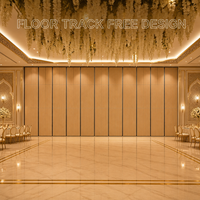 Cloison mobile de luxe pour salle de mariage à Dubaï avec rail au sol, conception personnalisée gratuite pour événements de célébration émiratis