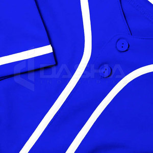 Vente en gros d'uniformes de baseball personnalisés pour adultes 2024 Maillot de baseball respirant pour hommes de haute qualité Maillot hip hop à demi-manches et à boutons complets - Product Image 2