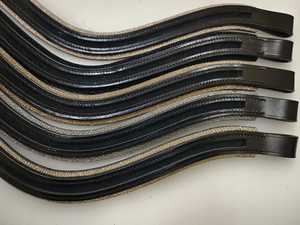 TRENDY HORSE WAVE BROW BAND Todas las formas Canal vacío Acolchado Cuero Caballo Browbands La mejor calidad Cuero indio Ecuestre - Product Image 3