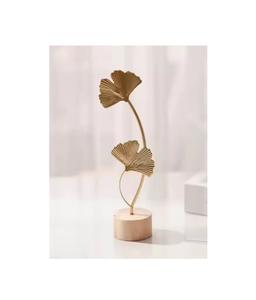 Handmade Modern Aluminum Leaf Feather Sculpture Wedding Home Room <b>Table</b> Decor - Product Image 1