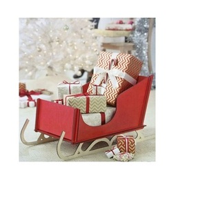 ถาดตกแต่งคริสต์มาสทำจากโลหะและไม้ของตกแต่งบ้านสีแดง - Product Image 2