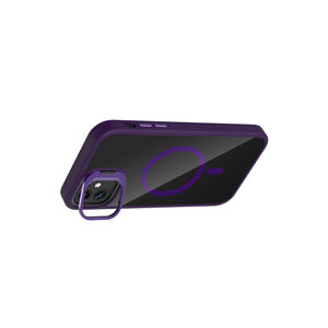 Coque en silicone souple Netzy Deep Purple pour iPhone 11 avec support et protection d'objectif d'appareil photo, compatible MagSafe, modèle A53 - Product Image 3