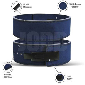 High Quality Cowhide Adjustable Non-Slip Lightweight <b>Back</b> <b>Support</b> Weight Lifting Lever Belt for Men - Product Image 2