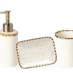 Juego de accesorios de baño de madera negra para hogares modernos con un uso elegante y duradero adecuado para la decoración y el regalo del baño - Product Image 1