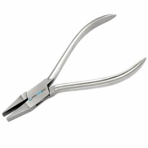 Pince à bec plat professionnelle de 130 mm pour bijoux, en acier inoxydable, mâchoires lisses - Product Image 1
