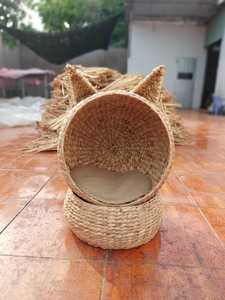 Cozy Enclosed Kitten Sleeping Cave Small Breed Dog <b>House</b> Soft Plush Puppy Nest Cute Animal Indoor <b>Bed</b> Supplier - Macy - Product Image 2
