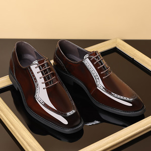 Chaussures de bureau en cuir pour hommes, chaussures formelles classiques simples et polyvalentes, confortables et durables pour hommes d'affaires - Product Image 4