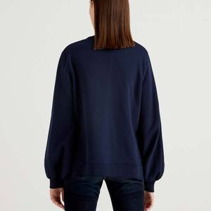 Mejor calidad logotipo personalizado streetwear cuello redondo en blanco sudaderas mejor calidad suéter 100% algodón hombres sudaderas de algodón - Product Image 2
