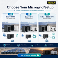 Système de stockage d'énergie solaire hors réseau 281 kWh 100 kW avec micro-réseau, générateur solaire PVDG, batterie au lithium LiFePO4, armoire de stockage industrielle et commerciale