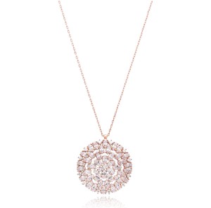 Pendentif en forme de baguette avec pierre de zircon arrondie, bijoux en argent sterling 925 faits à la main en Turquie, vente en gros - Product Image 1
