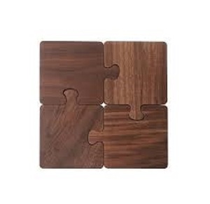 <b>Puzzle</b> Design Handmade Modern Round Wood Tea Coffee Wine Glass Mats Pads Coaster High Quality Homeware Tableware Dinnerware - Product Image 1