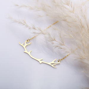 Cerf bois Buckhorn collier à breloques bijoux en argent uni en gros turc 925 bijoux en argent Sterling - Product Image 5