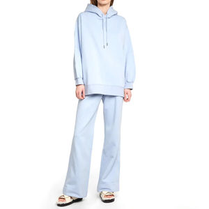 Chándales de mujer de 2 piezas personalizados de alta calidad superventas/Otoño Invierno Jogging pantalones de chándal acampanados chándales con capucha pantalones de chándal - Product Image 1